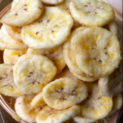 Dried banana covered with sugar ( white )